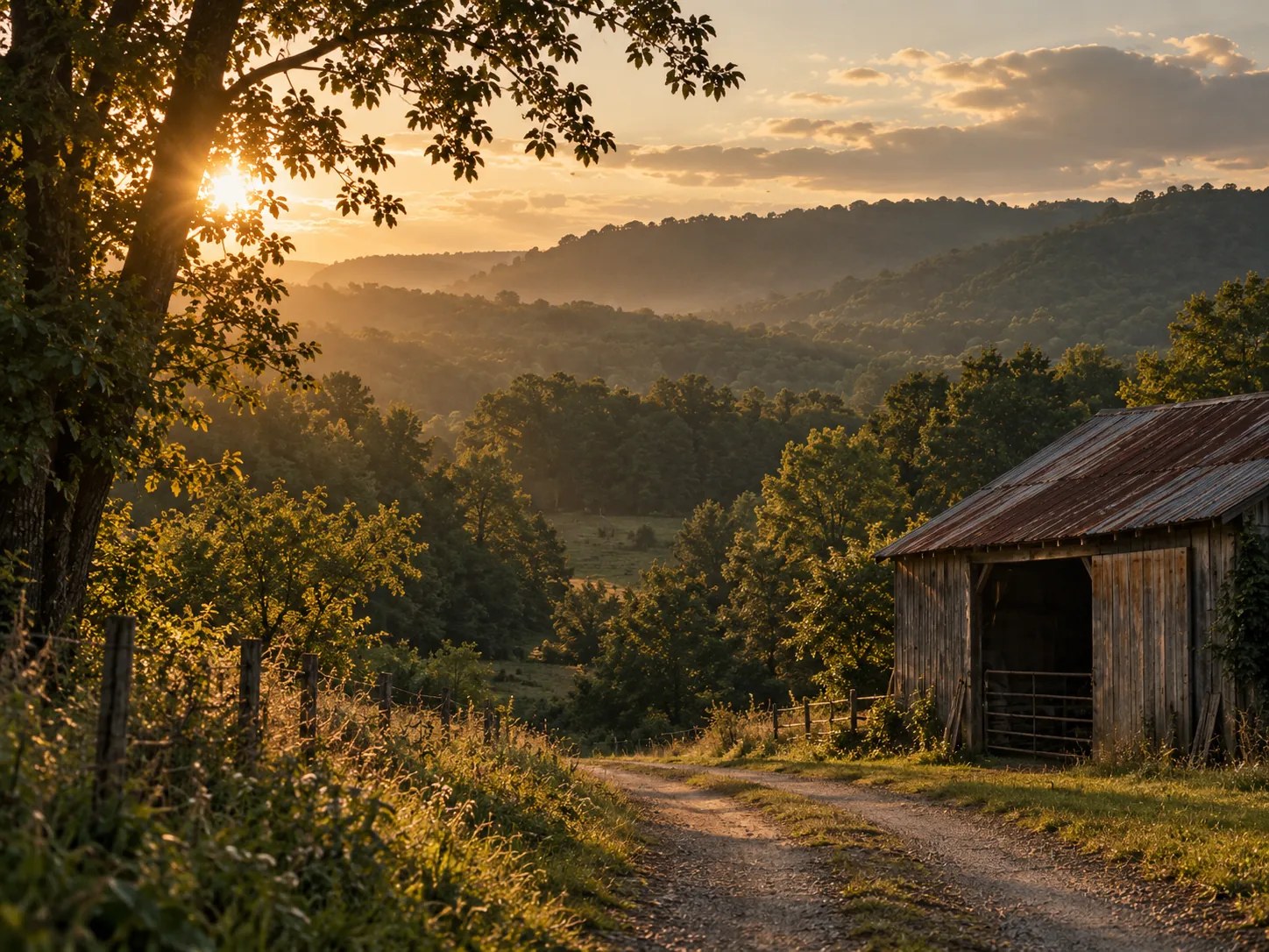 Rural southeast Ohio at golden hour